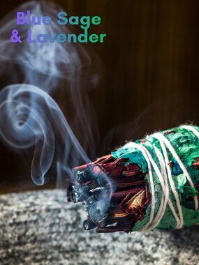 Blue Sage And Lavender Smudge Stick Bundle